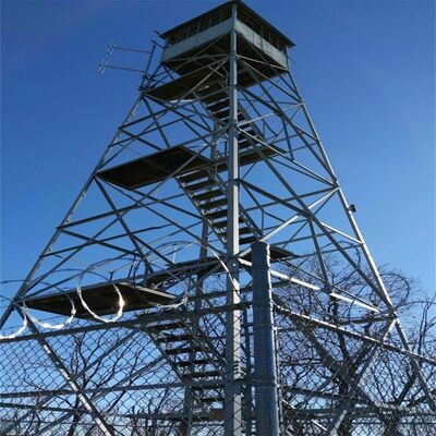 Galvanized Steel Guard Tower Watch Tower Security Monitoring Tower Lattice Structure for Forest Fire Prevention and High Altitude Observation Support
