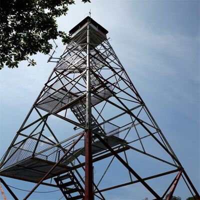 Galvanized Steel Guard Tower Watch Tower Security Monitoring Tower Lattice Structure for Forest Fire Prevention and High Altitude Observation Support