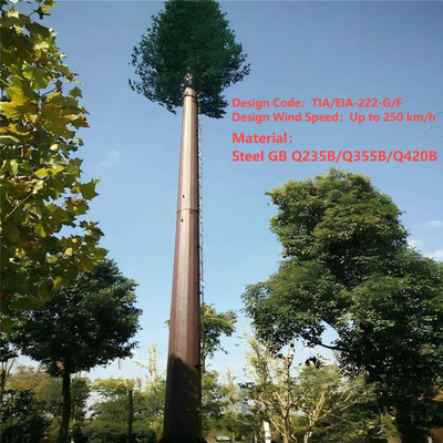 5 10 15 20 25 30 35 40 45 50 55 60 M Meter Radio Microwave Antena Tiang Telekomunikasi Menara Ponsel Tersamar Menara Pohon Bionic