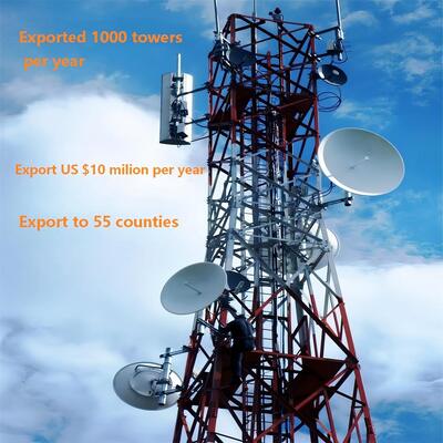 30m 42m 65m Rapid Assembly 45m 4 Legged Angular Lattice Tower | Q355 Galvanized Steel Structure for Remote Village GSM Signal